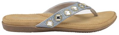 Silver 'Dunlop' ladies toe post sandals